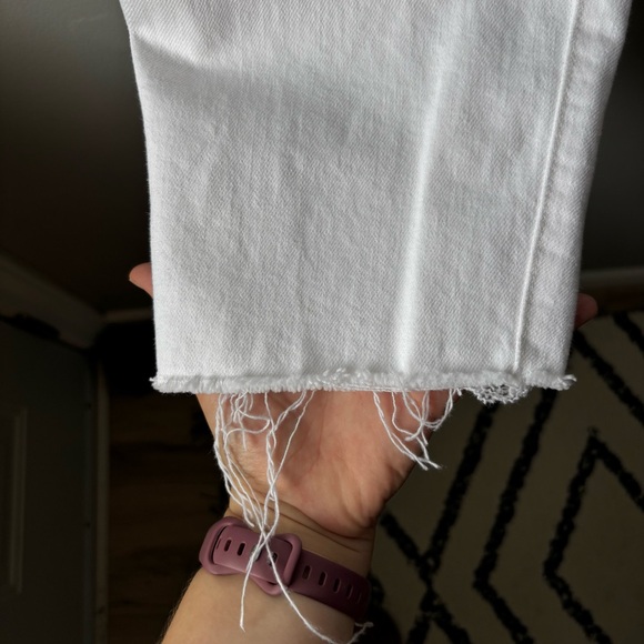 OG straight - BNWOT - ankle length raw hem white jeans - Picture 4 of 6